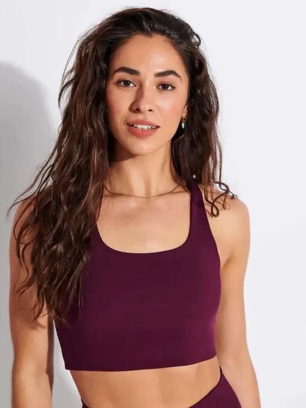 Girlfriend Collective Plum Paloma Racerback Sports Bra Size Small